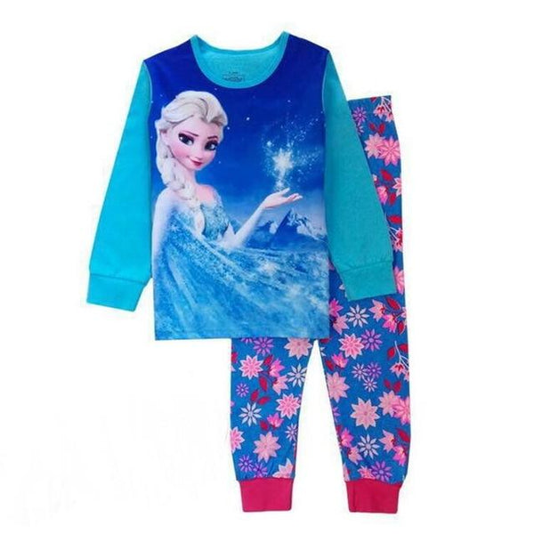 2018 Cartoon Kids Pajama Set Children Warm Cotton Pyjamas Leggings Pants 2pcs Baby Girl Boys Pyjamas Clothing Suit 2-7T