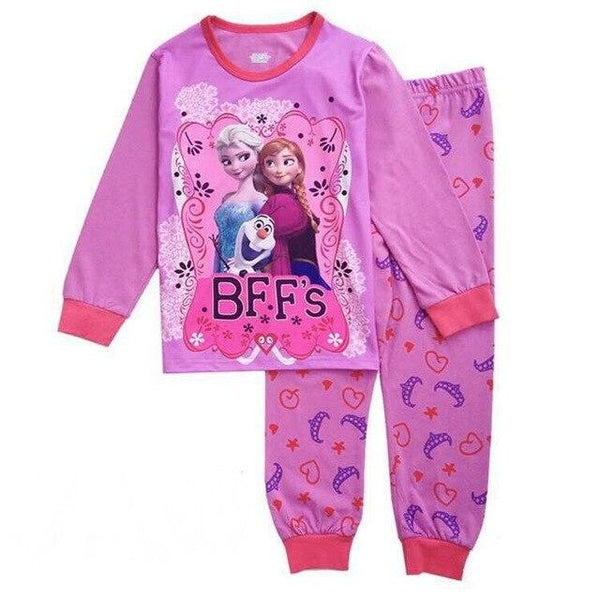2018 Cartoon Kids Pajama Set Children Warm Cotton Pyjamas Leggings Pants 2pcs Baby Girl Boys Pyjamas Clothing Suit 2-7T