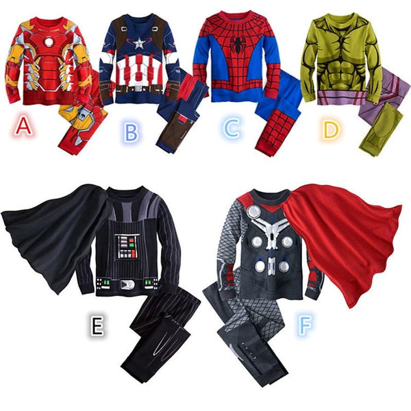 Autumn Hulk Pajamas For Boys Super Hero Pajamas Pants Batman Iron Man Tracksuit Spiderman Batman Pajamas Suits Sleepwear DS19