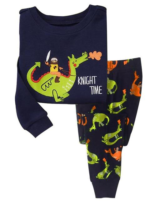 kids Pajamas Sets Girls cartoon sleepwear Boys cotton Long Sleeve nightwear Sets Children Pyjamas Aircraft pattern Fall Pajamas