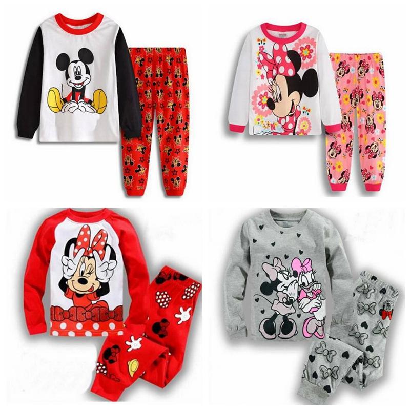 New Spring Autumn Children's Cartoon Pajamas Baby Girls Nightwear Set Sleepwear Boys Homewear Pyjamas Kids Clothing Suit