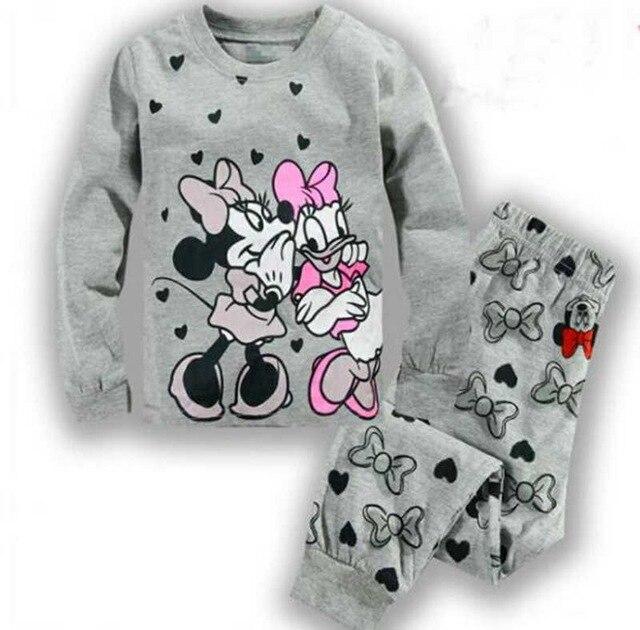 New Spring Autumn Children's Cartoon Pajamas Baby Girls Nightwear Set Sleepwear Boys Homewear Pyjamas Kids Clothing Suit