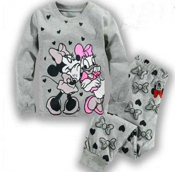 New Spring Autumn Children's Cartoon Pajamas Baby Girls Nightwear Set Sleepwear Boys Homewear Pyjamas Kids Clothing Suit