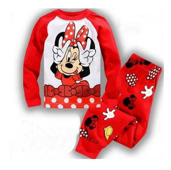 New Spring Autumn Children's Cartoon Pajamas Baby Girls Nightwear Set Sleepwear Boys Homewear Pyjamas Kids Clothing Suit