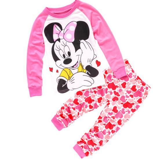 New Spring Autumn Children's Cartoon Pajamas Baby Girls Nightwear Set Sleepwear Boys Homewear Pyjamas Kids Clothing Suit