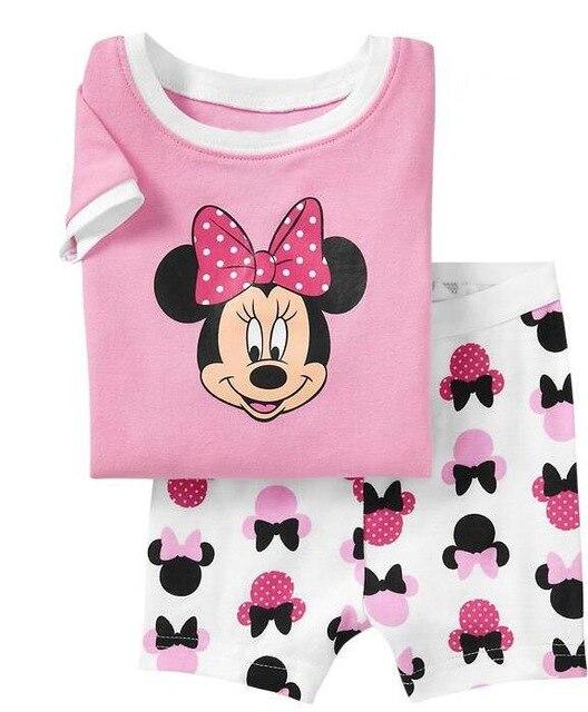 baby kids Pajamas Set summer children Short Sleeve cotton sleepwear Boys Cartoon pyjamas girls cute Nightwear home clothing L141