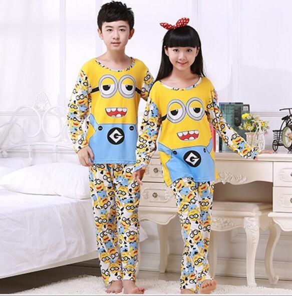Factory Wholesale Autumn Winter Children Girls Kids Clothing Sets Suit Sleepwear Girl Long Sleeve Cartoon Nightgown Pajamas Set