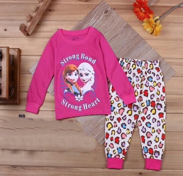 Gift Sleepwear Girls Pyjama Baby Clothes Children Clothing Set Kids Pijamas Girls Snow Queen Elsa Anna Princess Pajamas suit