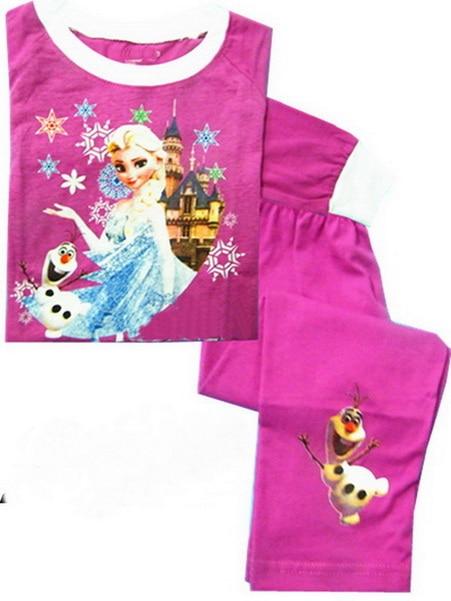 Gift Sleepwear Girls Pyjama Baby Clothes Children Clothing Set Kids Pijamas Girls Snow Queen Elsa Anna Princess Pajamas suit