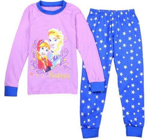Gift Sleepwear Girls Pyjama Baby Clothes Children Clothing Set Kids Pijamas Girls Snow Queen Elsa Anna Princess Pajamas suit