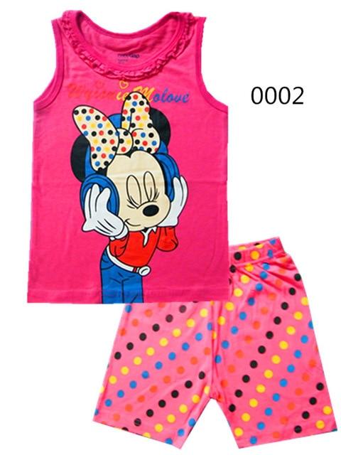 summer Children's clothing sets Fashion cartoon printing Baby girl pajamas suit sets cotton shirts+casual shorts S003