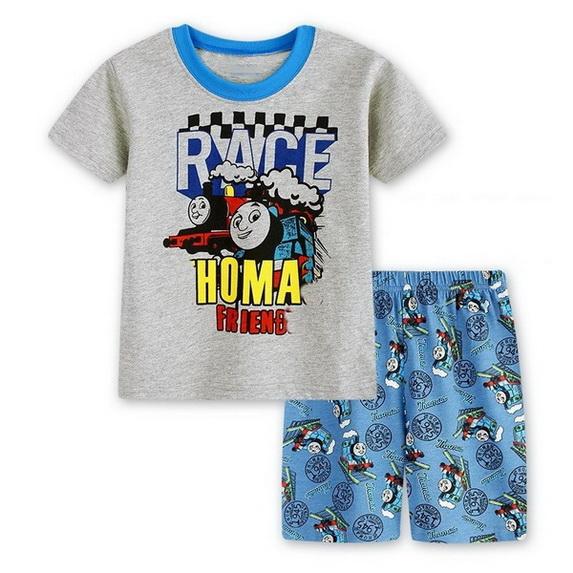 Summer Children's Pajamas set Baby brand Cartoon home clothing girls princess Sleepwear kids pajamas pijamas boys Nightwear Z1