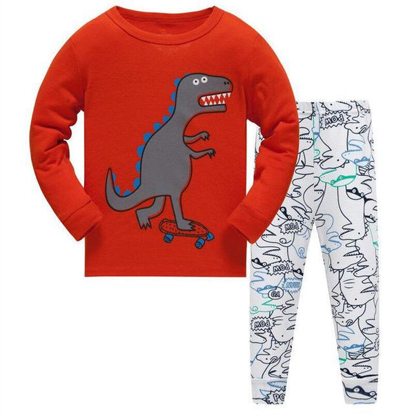 Brand kids Pajamas Sets Cartoon animal pattern nightgown Children cotton Pyjamas girls boys lovely soft sleepwear clothes set