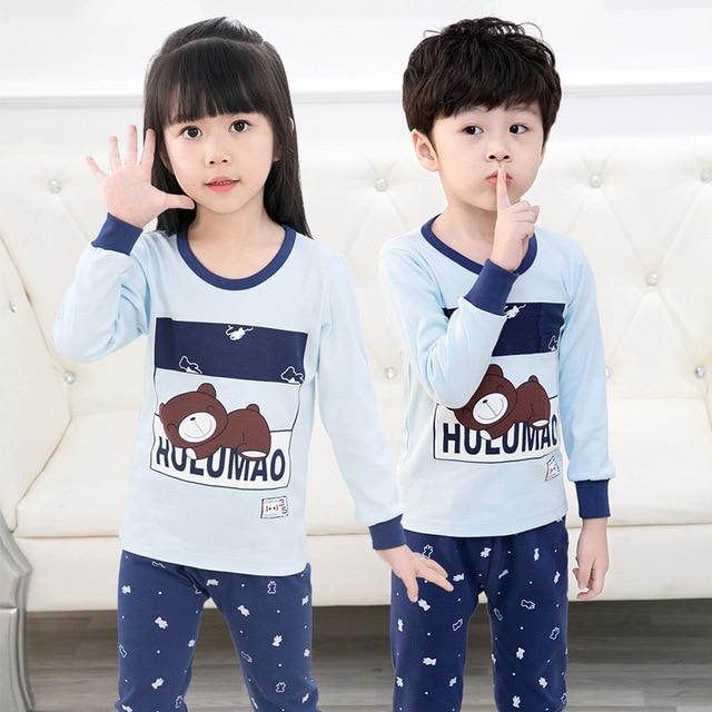 Kids Clothes Big Boys Girls Pajamas Sets Unicornio Pyjamas Kids Sleepwear Cotton Nightwear Homewear Cartoon Toddler Baby Pyjama