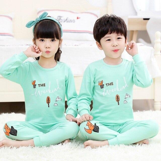 Kids Clothes Big Boys Girls Pajamas Sets Unicornio Pyjamas Kids Sleepwear Cotton Nightwear Homewear Cartoon Toddler Baby Pyjama