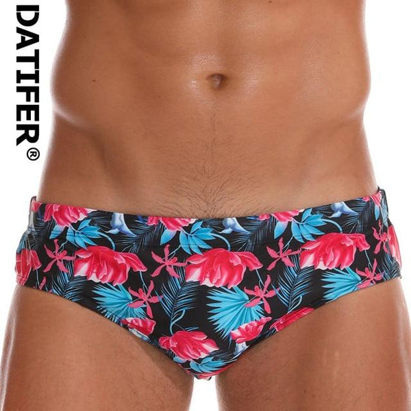 Datifer Men Swimwear Low Sexy Boxers Men's Swim Brief Sportive Beachwear Shorts Sunga Man Swimsuit Sexy Brief