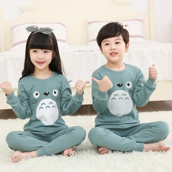 2019 Autumn Kids Pajamas Sets Baby Girl Boy Clothes Pyjamas Girls Pijamas Baby Boys Girls Cartoon Long Sleeve T-shirt+Pants 2pcs