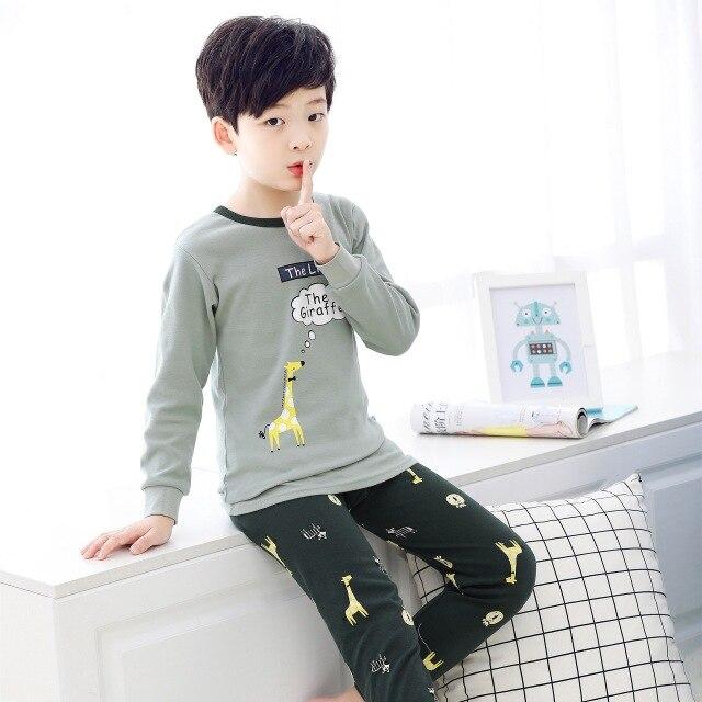 2019 Autumn Kids Pajamas Sets Baby Girl Boy Clothes Pyjamas Girls Pijamas Baby Boys Girls Cartoon Long Sleeve T-shirt+Pants 2pcs
