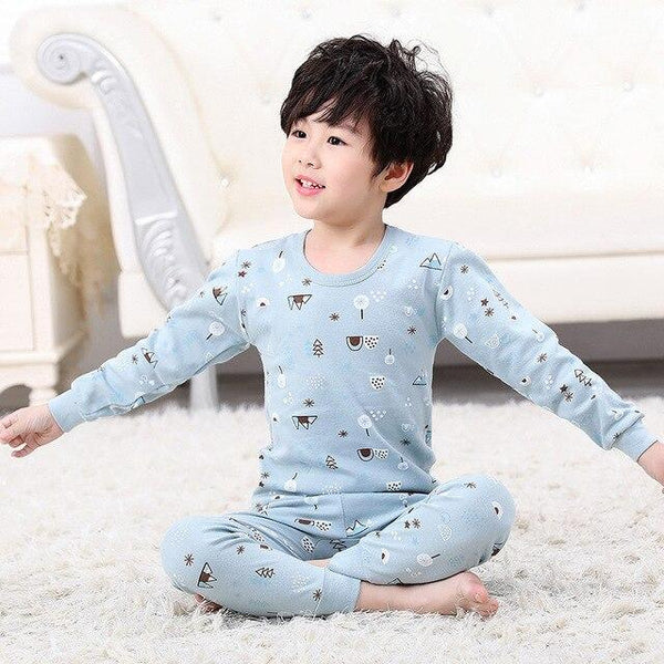 2019 Autumn Kids Pajamas Sets Baby Girl Boy Clothes Pyjamas Girls Pijamas Baby Boys Girls Cartoon Long Sleeve T-shirt+Pants 2pcs