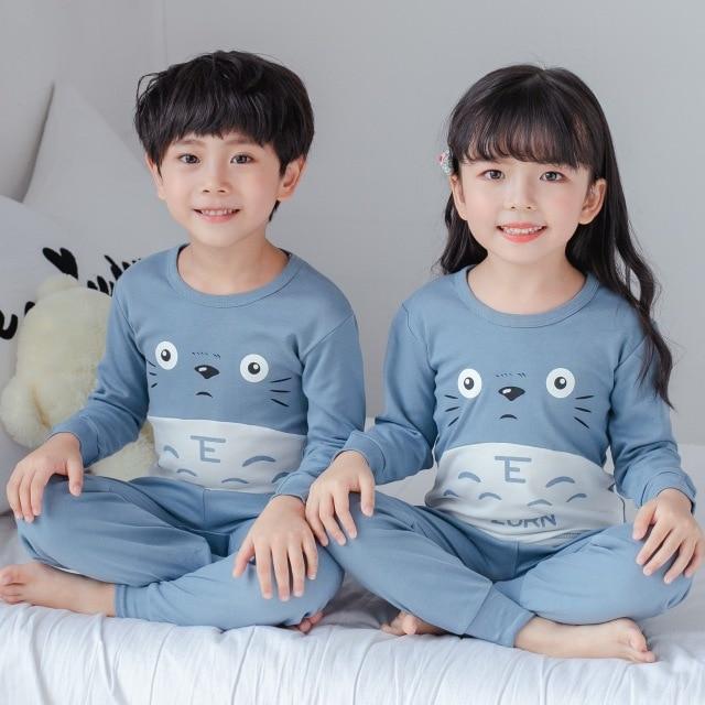 2019 Autumn Kids Pajamas Sets Baby Girl Boy Clothes Pyjamas Girls Pijamas Baby Boys Girls Cartoon Long Sleeve T-shirt+Pants 2pcs