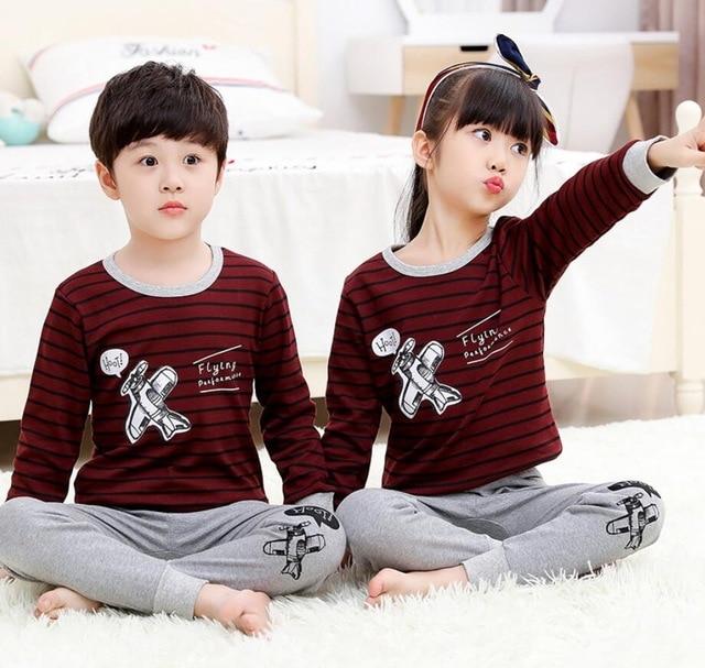 Kids Boys Sleepwear baby girl spring cotton sets Children Homewear Pajamas for Boy Pyjamas Kids Nightwear 2-13Y teenage clothes