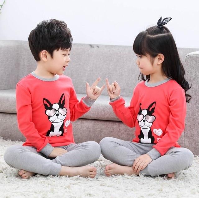 Kids Boys Sleepwear baby girl spring cotton sets Children Homewear Pajamas for Boy Pyjamas Kids Nightwear 2-13Y teenage clothes