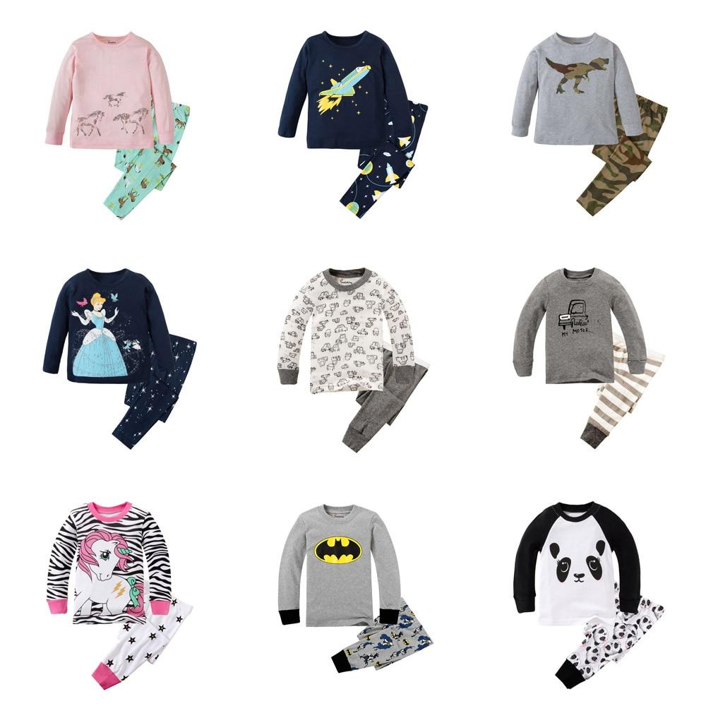 Little Bitty 2019 Brand New Pyjamas Baby Boys Sleepwear Kids 100% Cotton Long Sleeve Fashion Cartoon Panda Pajamas For Girls
