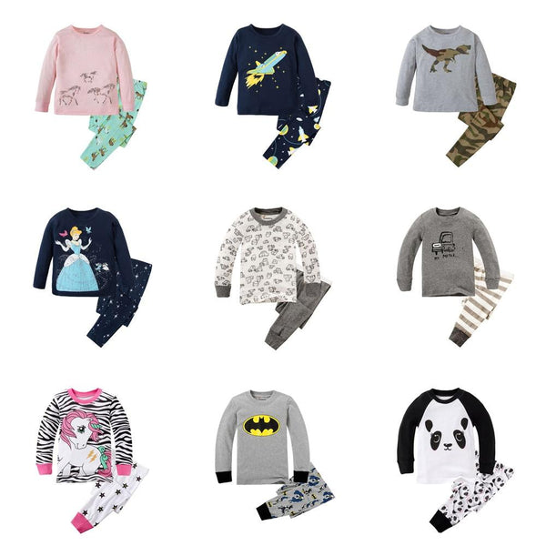 Little Bitty 2019 Brand New Pyjamas Baby Boys Sleepwear Kids 100% Cotton Long Sleeve Fashion Cartoon Panda Pajamas For Girls