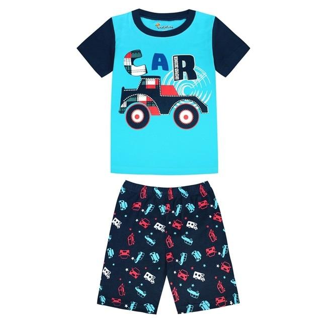 Summer 2019 Children's Pajamas Sets Cotton Baby Girls Short Sleeved Cartoon Sleepwear Kids Pyjama Enfant Boys Pyjamas PJS