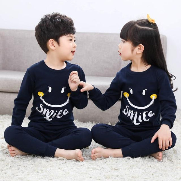 Autumn Winter Children Pajamas Long Sleeve Cartoon Kids Sleepwear Baby Girl Clothes Suit Cotton Child Pyjamas Boy Nightwear Home