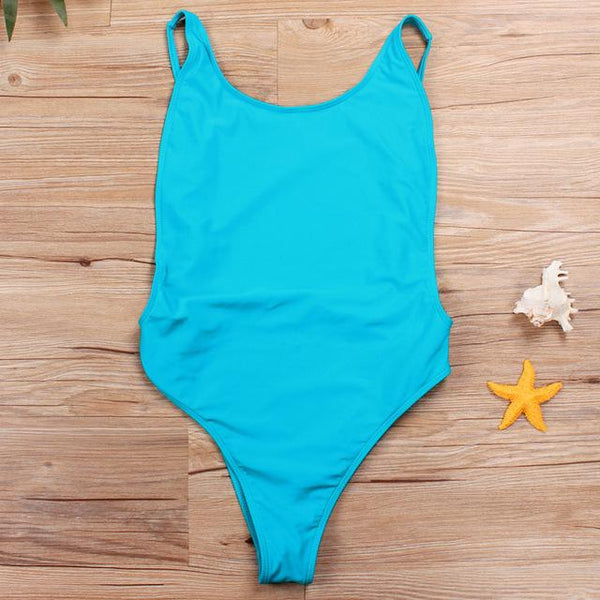 Sexy Thong Swimwear One Piece Swimsuit Women 2019 Piece Swimsuit Solid Monokini Female Beach wear Backless Bodysuit Bathing Suit