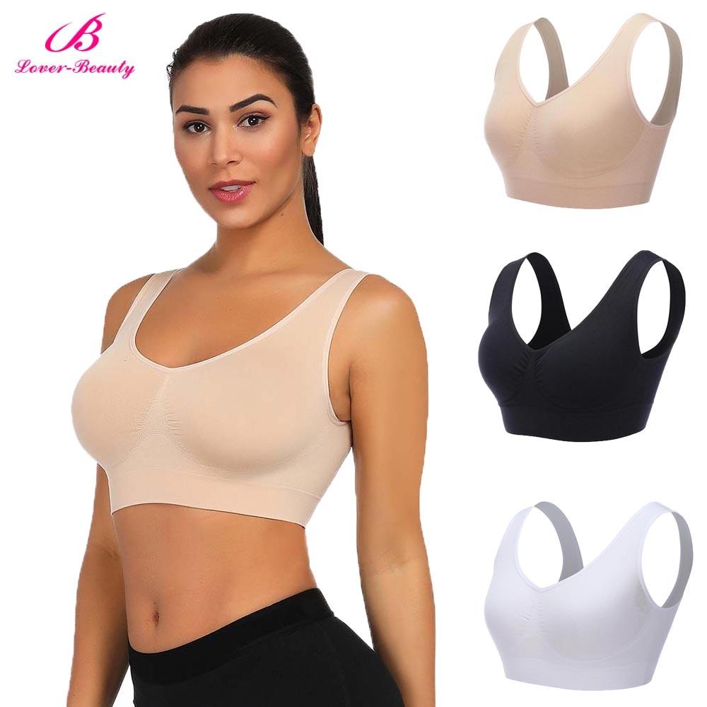 Women Sexy Bras Crop Top Fitness Sports Sleepwear Bra Women Seamless Tops Push Up One Piece Bra Plus Size S-XXXL B