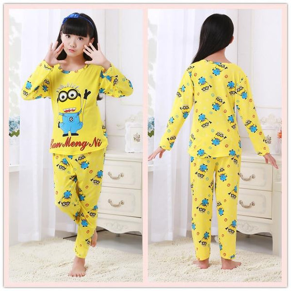 Autumn Winter Children Pajamas Sets Long Sleeve Cartoon Kids Fashion Girl Clothes Suit Children's Pyjamas Boy Home Clothes Wear
