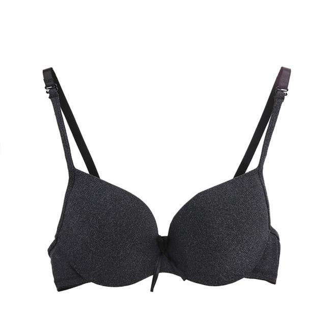 Women One-piece Seamless Bow Bra Lingerie Deep V Sexy Push Up Bra Soft Comfortable Underwear