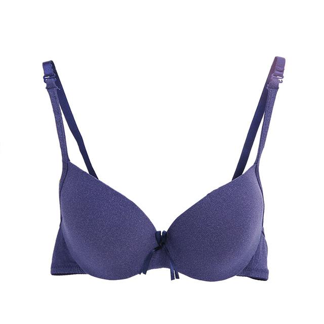 Women One-piece Seamless Bow Bra Lingerie Deep V Sexy Push Up Bra Soft Comfortable Underwear