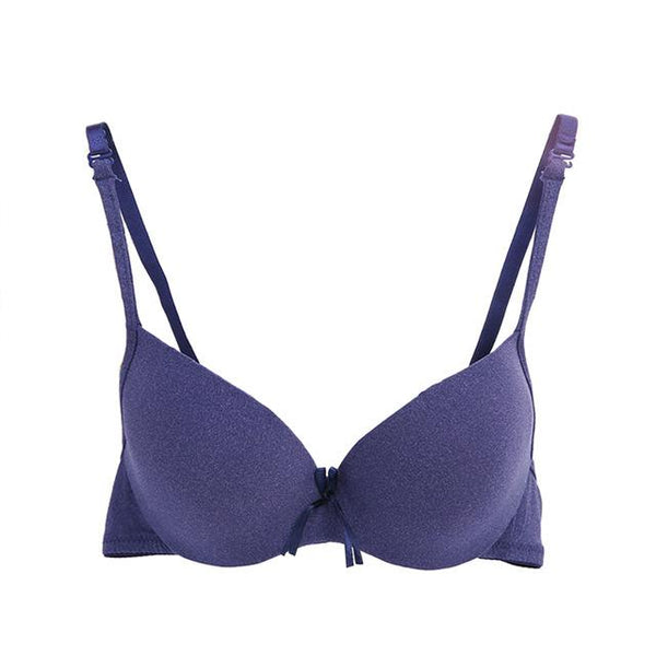 Women One-piece Seamless Bow Bra Lingerie Deep V Sexy Push Up Bra Soft Comfortable Underwear