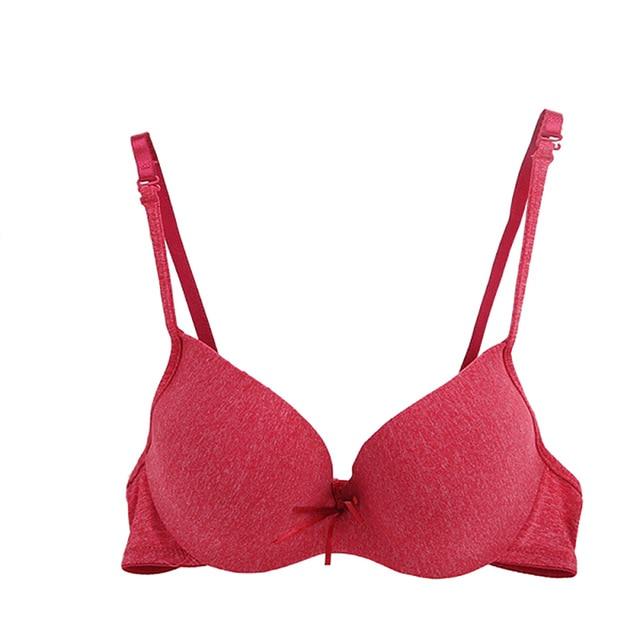 Women One-piece Seamless Bow Bra Lingerie Deep V Sexy Push Up Bra Soft Comfortable Underwear