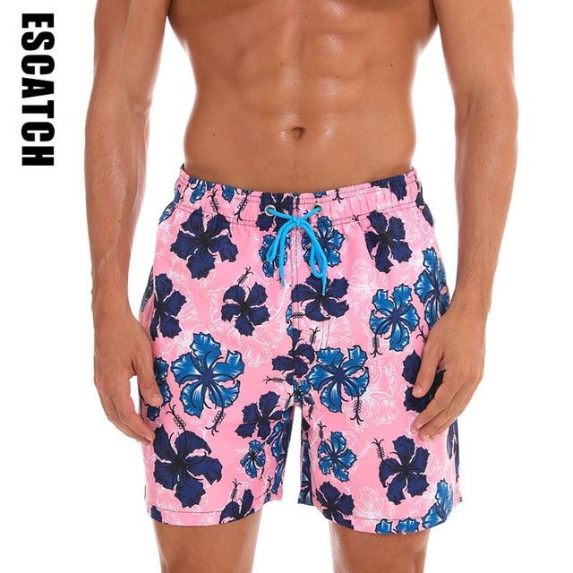2019 New Men's Swim Trunks Quick Dry Beach Shorts with Pockets Short Swiming Trunks with Mesh Lining Swimwear Bathing Suits