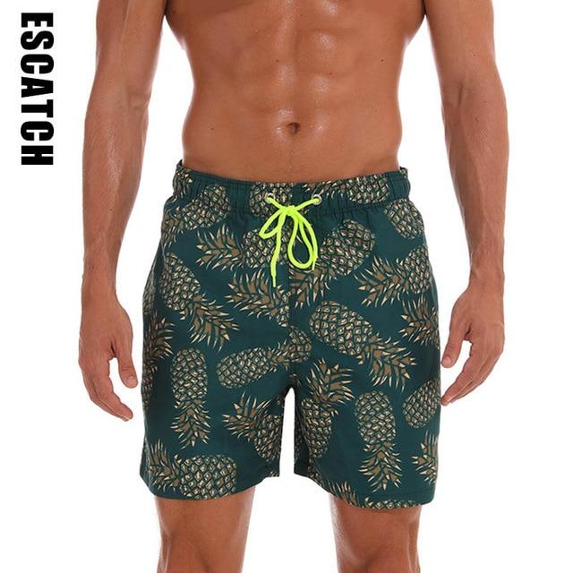 2019 New Men's Swim Trunks Quick Dry Beach Shorts with Pockets Short Swiming Trunks with Mesh Lining Swimwear Bathing Suits