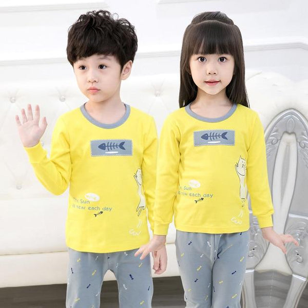 Autumn Boys Night Suit Pyjamas Kids Baby Sleepwear Long Sleeve Christmas Pajamas Set Baby Girl Clothes Children Pijamas Infantil