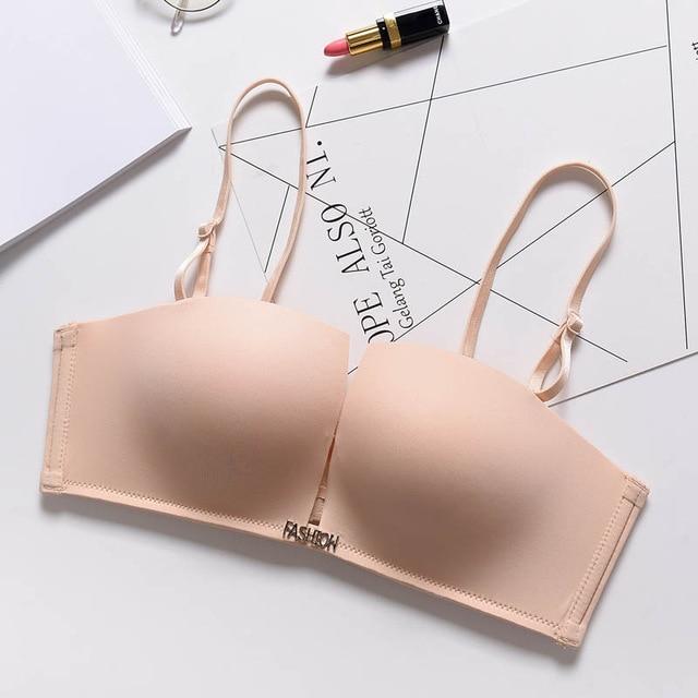 Sexy Strapless Bras For Women Seamless Bra Push Up Bralette Deep-V Brassier Invisible Wire Free Top Underwear Wedding Dress #D