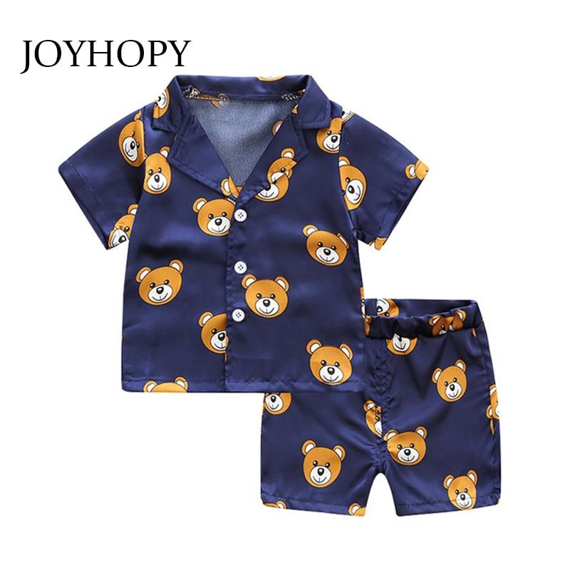 Children Pajama Sets Cute Bear Girls Clothing sets new Summer Baby Boys Sleepwear Pajamas Set Kids Sleepwear