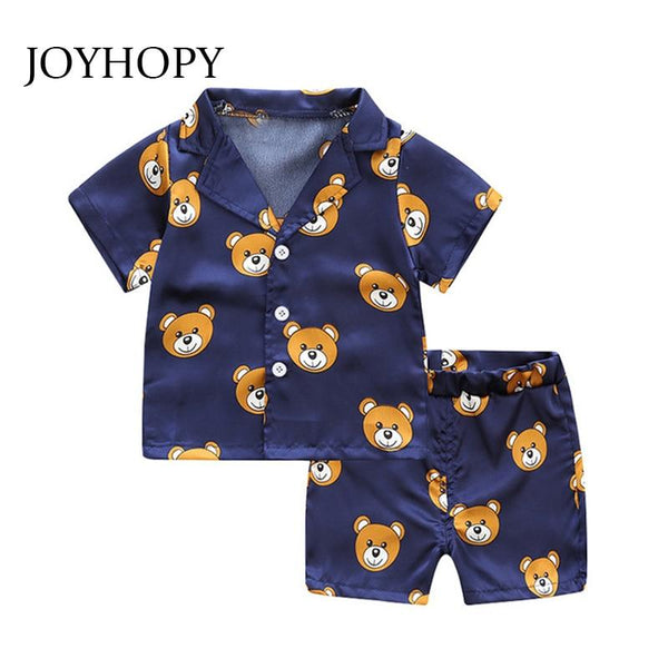 Children Pajama Sets Cute Bear Girls Clothing sets new Summer Baby Boys Sleepwear Pajamas Set Kids Sleepwear