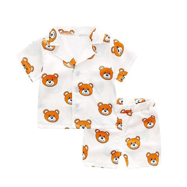 Children Pajama Sets Cute Bear Girls Clothing sets new Summer Baby Boys Sleepwear Pajamas Set Kids Sleepwear
