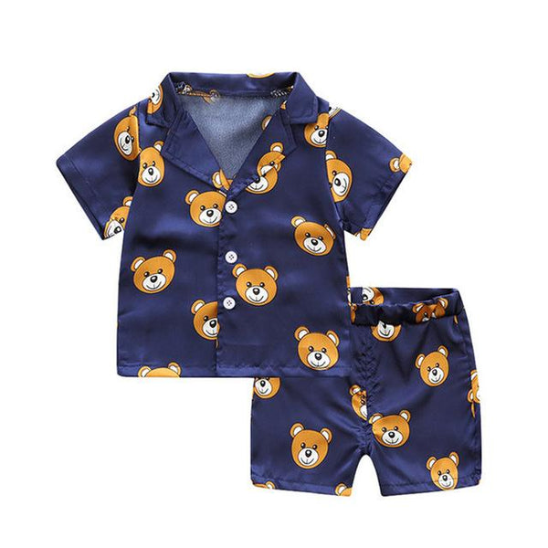 Children Pajama Sets Cute Bear Girls Clothing sets new Summer Baby Boys Sleepwear Pajamas Set Kids Sleepwear