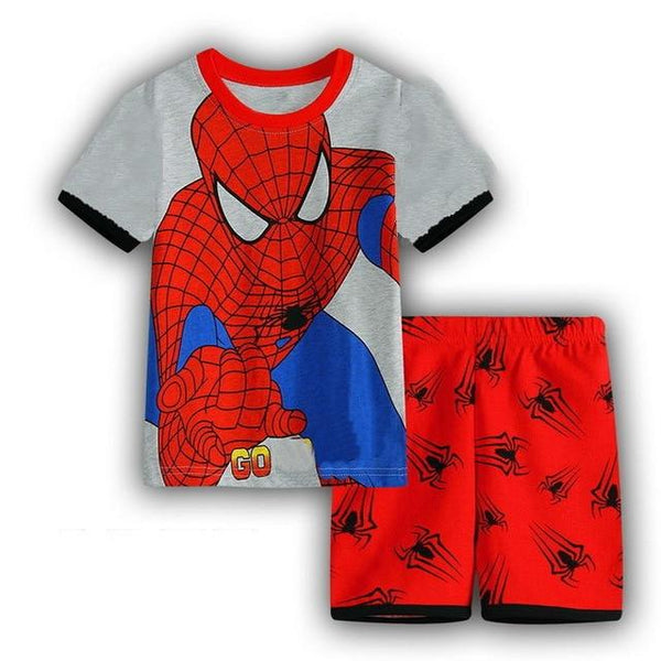 Childen Pijama Bebe Night Wear Infantil Pajamas Summer Toddler Boy Sleepwear Pijama Kids Short Sleeve Homewear Clothes  YW121