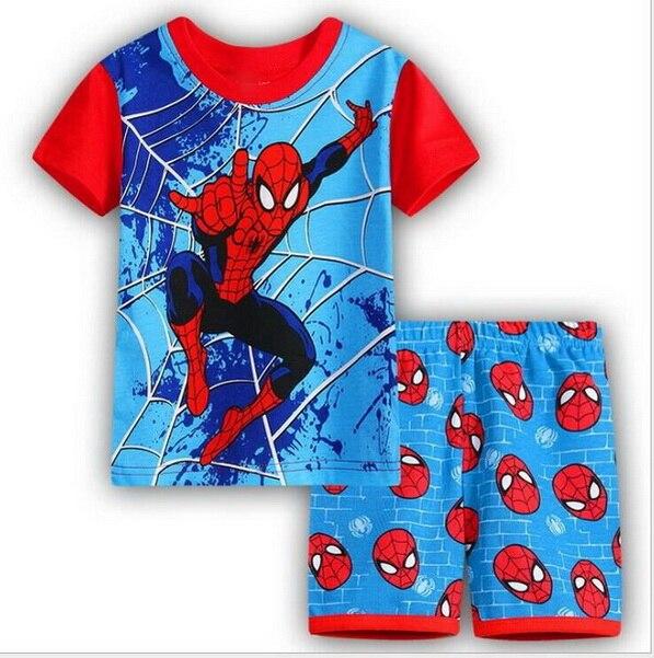Childen Pijama Bebe Night Wear Infantil Pajamas Summer Toddler Boy Sleepwear Pijama Kids Short Sleeve Homewear Clothes  YW121