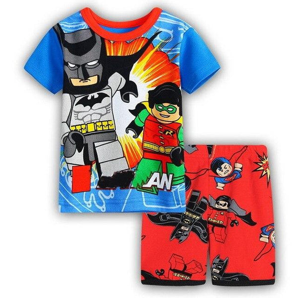 Childen Pijama Bebe Night Wear Infantil Pajamas Summer Toddler Boy Sleepwear Pijama Kids Short Sleeve Homewear Clothes  YW121