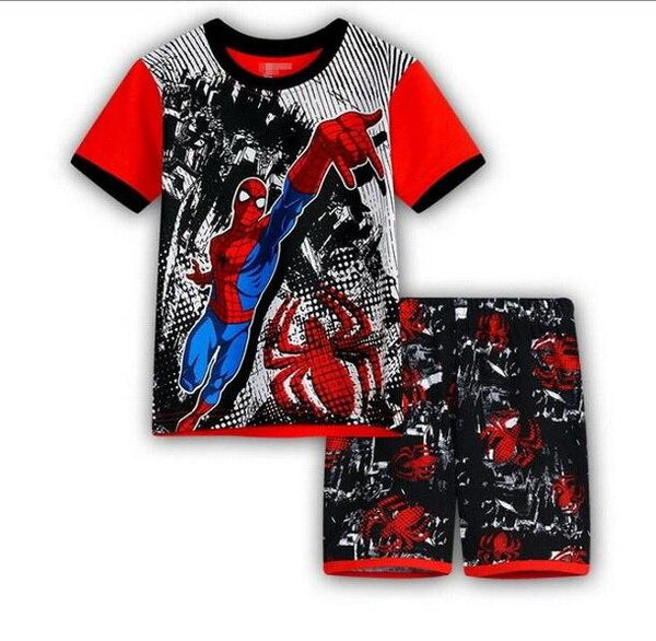 Childen Pijama Bebe Night Wear Infantil Pajamas Summer Toddler Boy Sleepwear Pijama Kids Short Sleeve Homewear Clothes  YW121