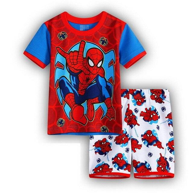 Childen Pijama Bebe Night Wear Infantil Pajamas Summer Toddler Boy Sleepwear Pijama Kids Short Sleeve Homewear Clothes  YW121